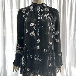 NWT Free People floral ruffled mini dress. Size Small.